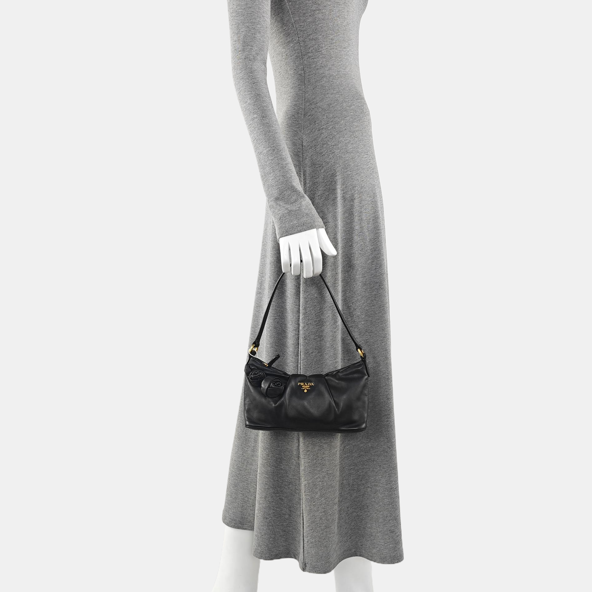 Lambskin Shoulder Bag Black