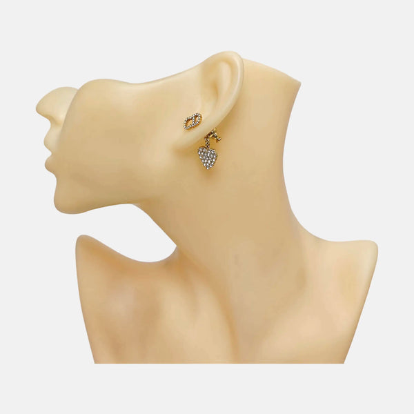 Clair D Lune Metal Gold Stud Earrings