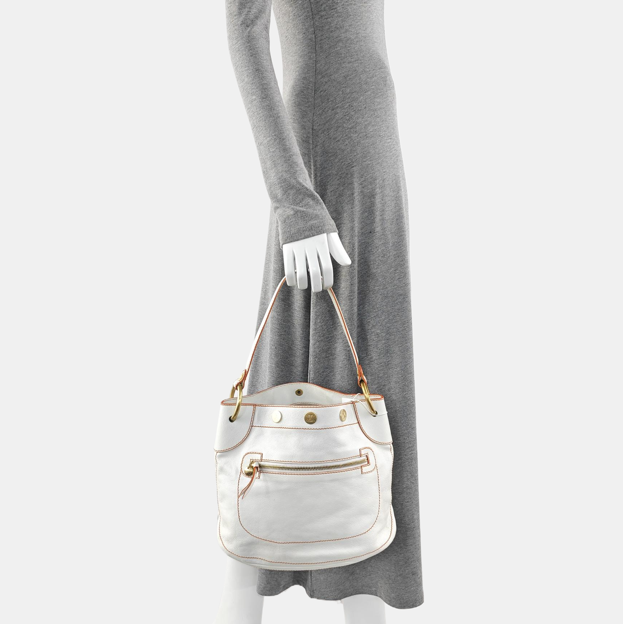 Calfskin Top Handle Bag White