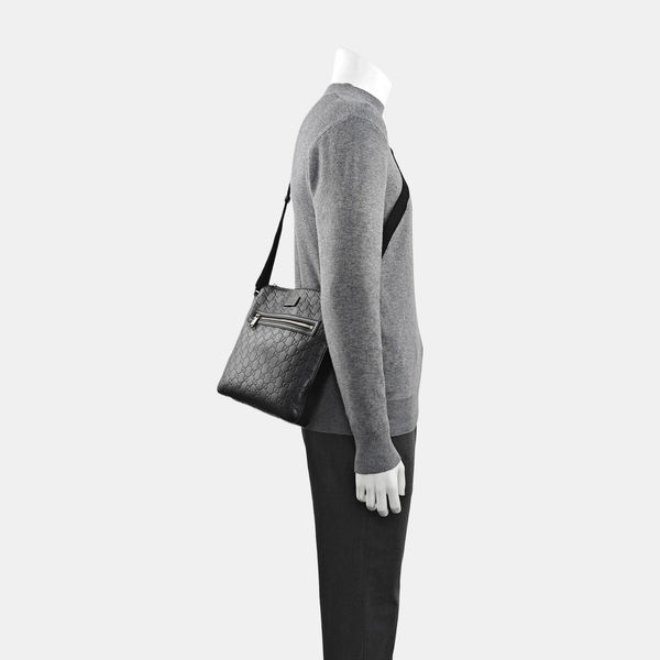 Signature Medium Monogram Calfskin Black