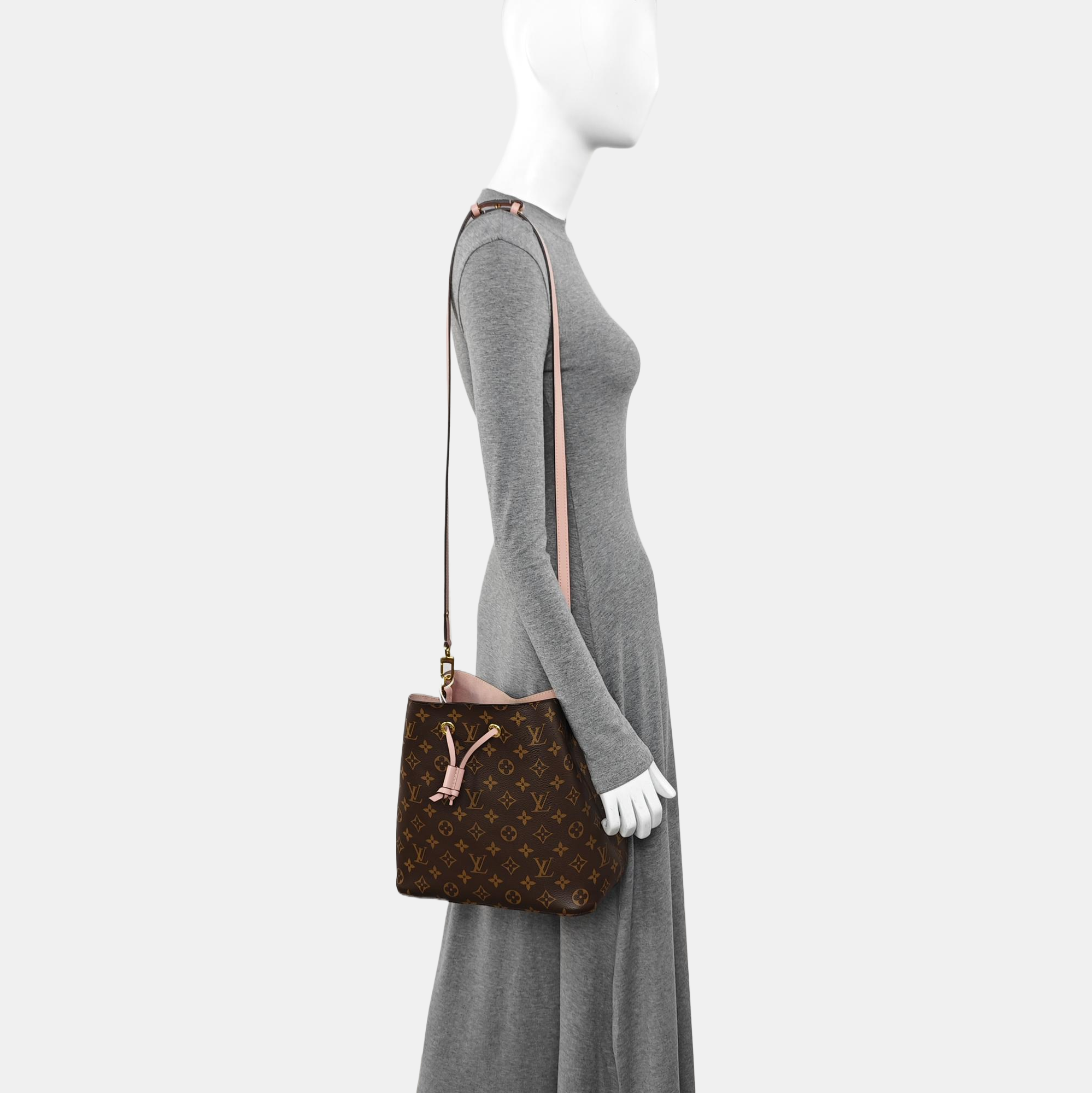 NÉONOÉ MM Monogram Coated Canvas Brown