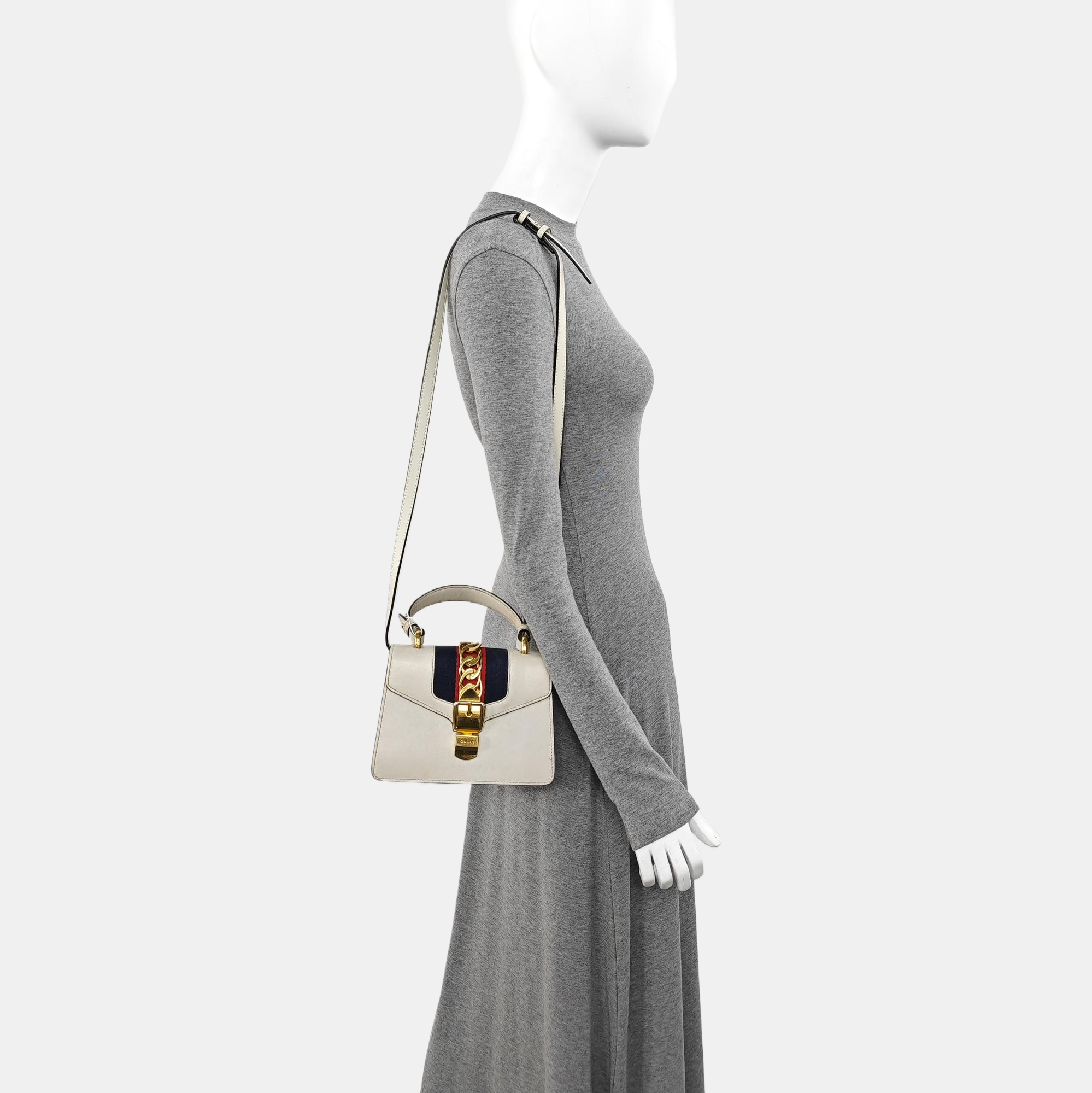 Sylvie Mini Calfskin White