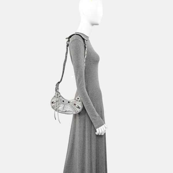 Le Cagole Mini Lambskin Silver