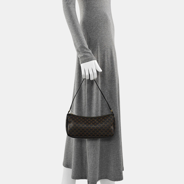 Coated Canvas Top Handle Bag Mini Black