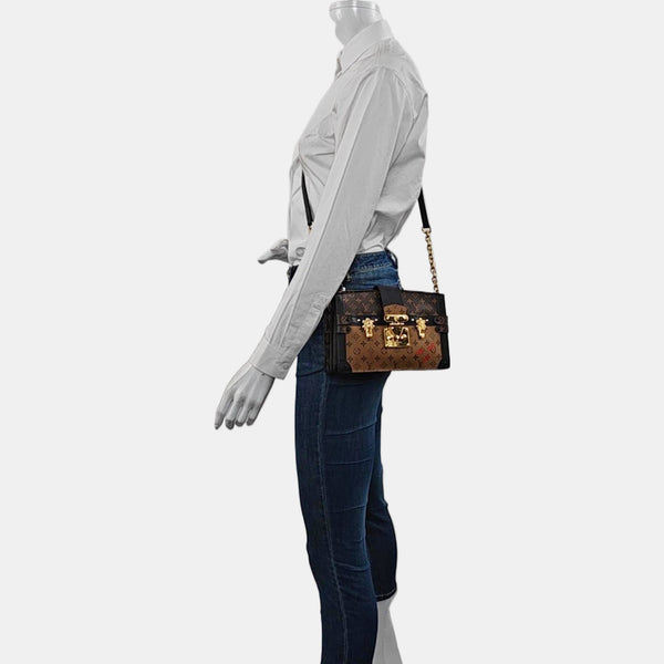 TRUNK Monogram Coated Canvas Brown