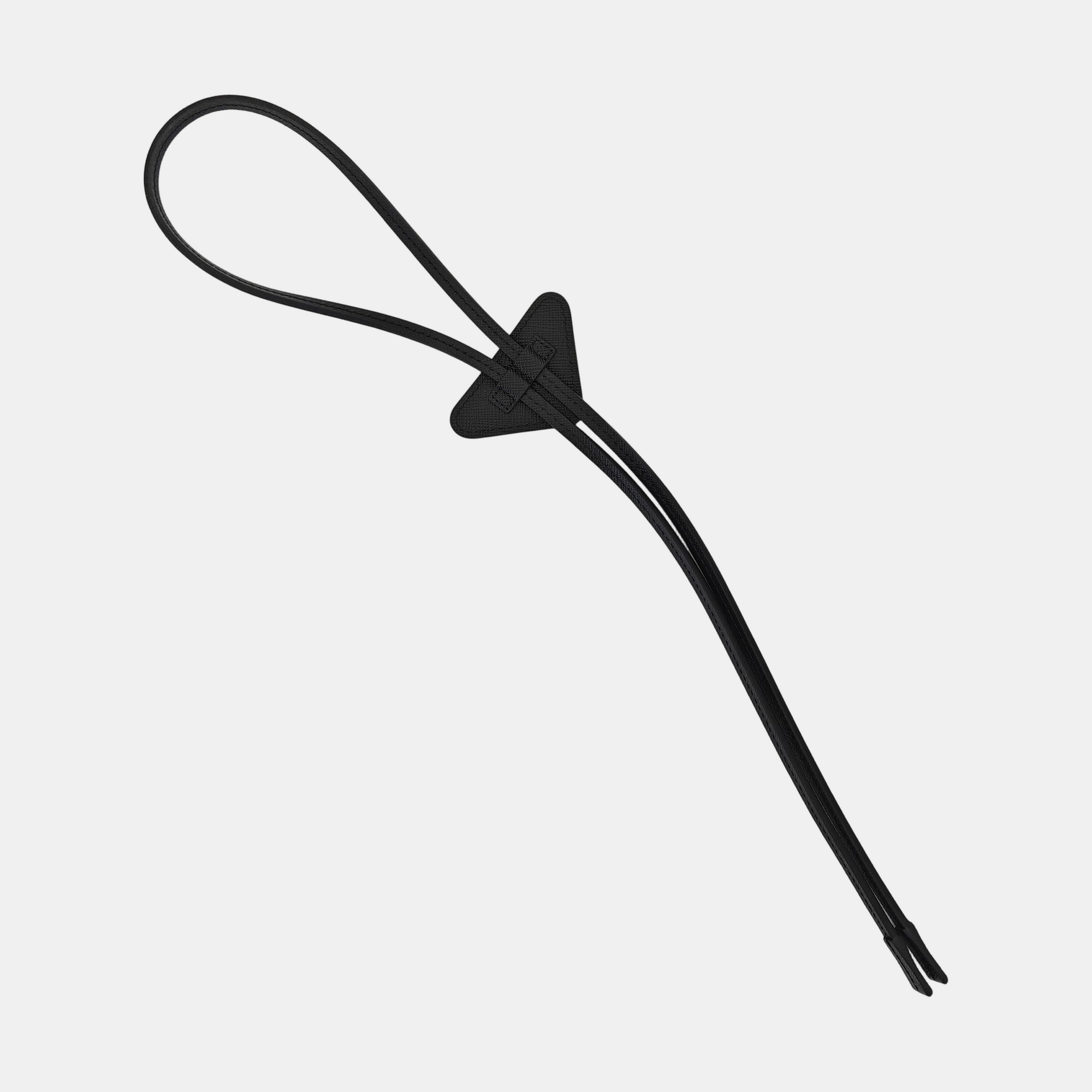 Leather Bag Charm Black