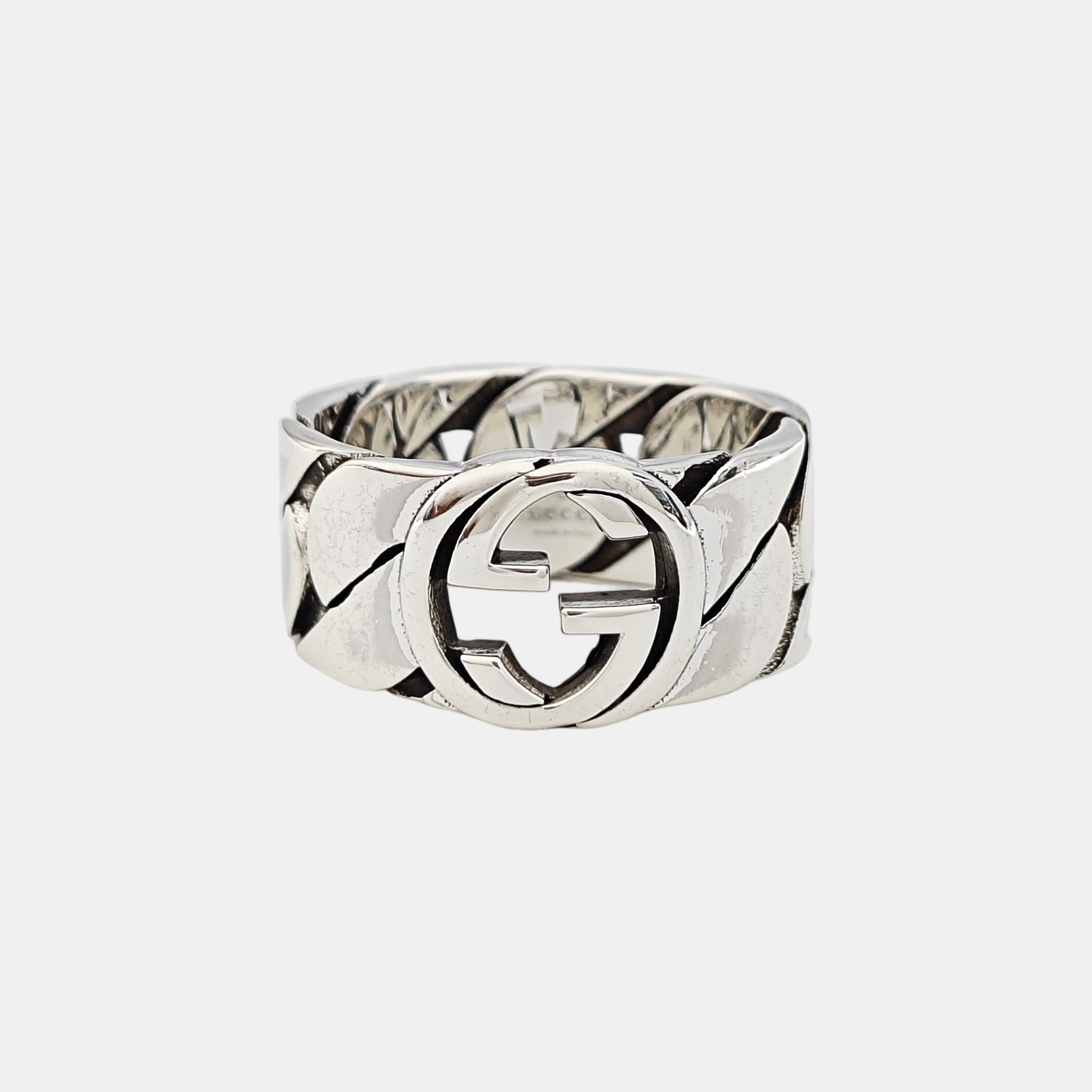 Interlocking G 925 Sterling Silver Ring HK 21