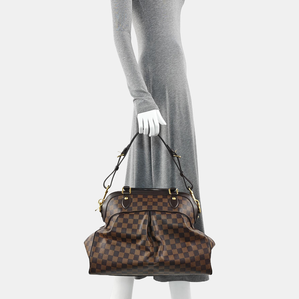 TREVI Damier Ebene Coated Canvas Brown