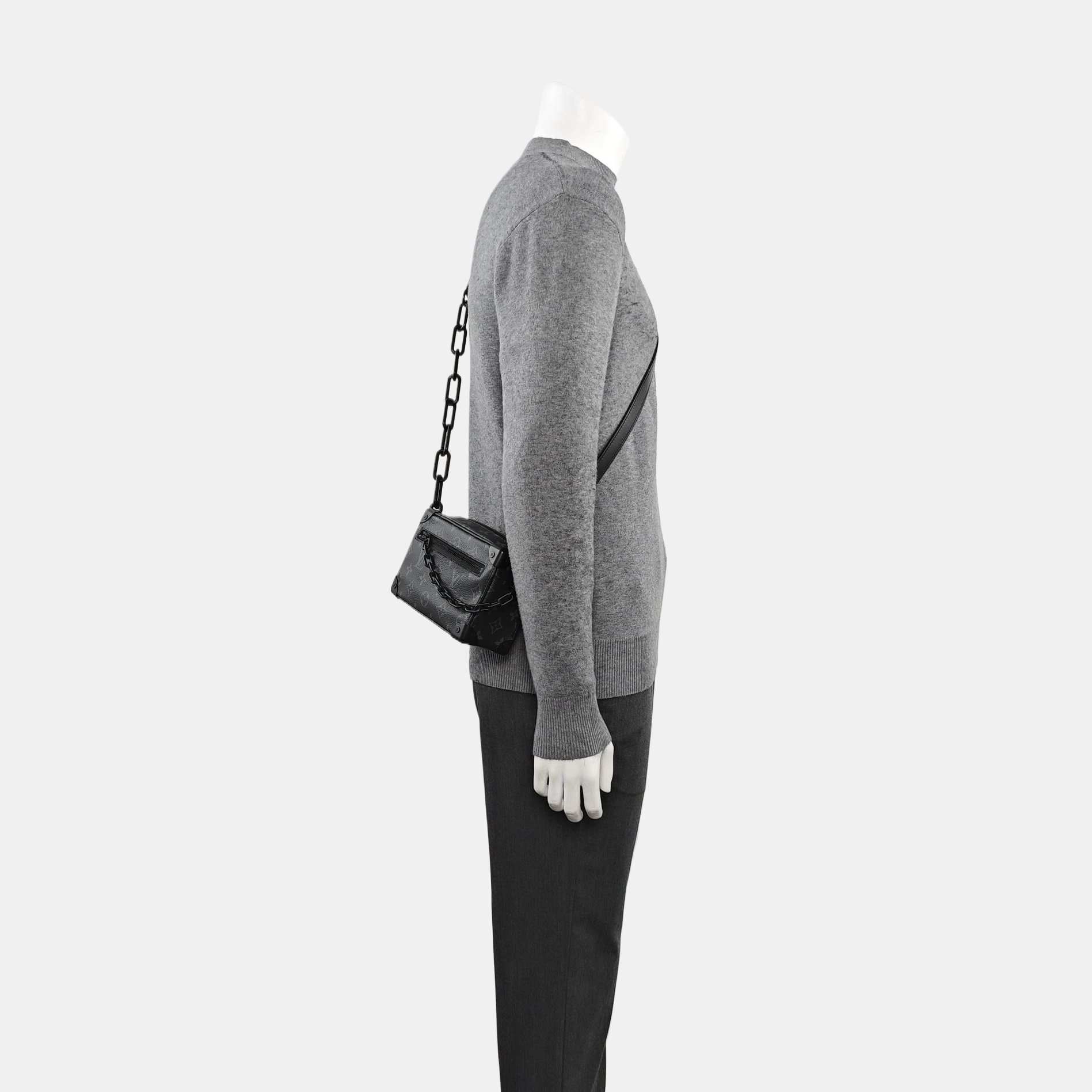 SOFT TRUNK Mini Monogram Coated Canvas Black