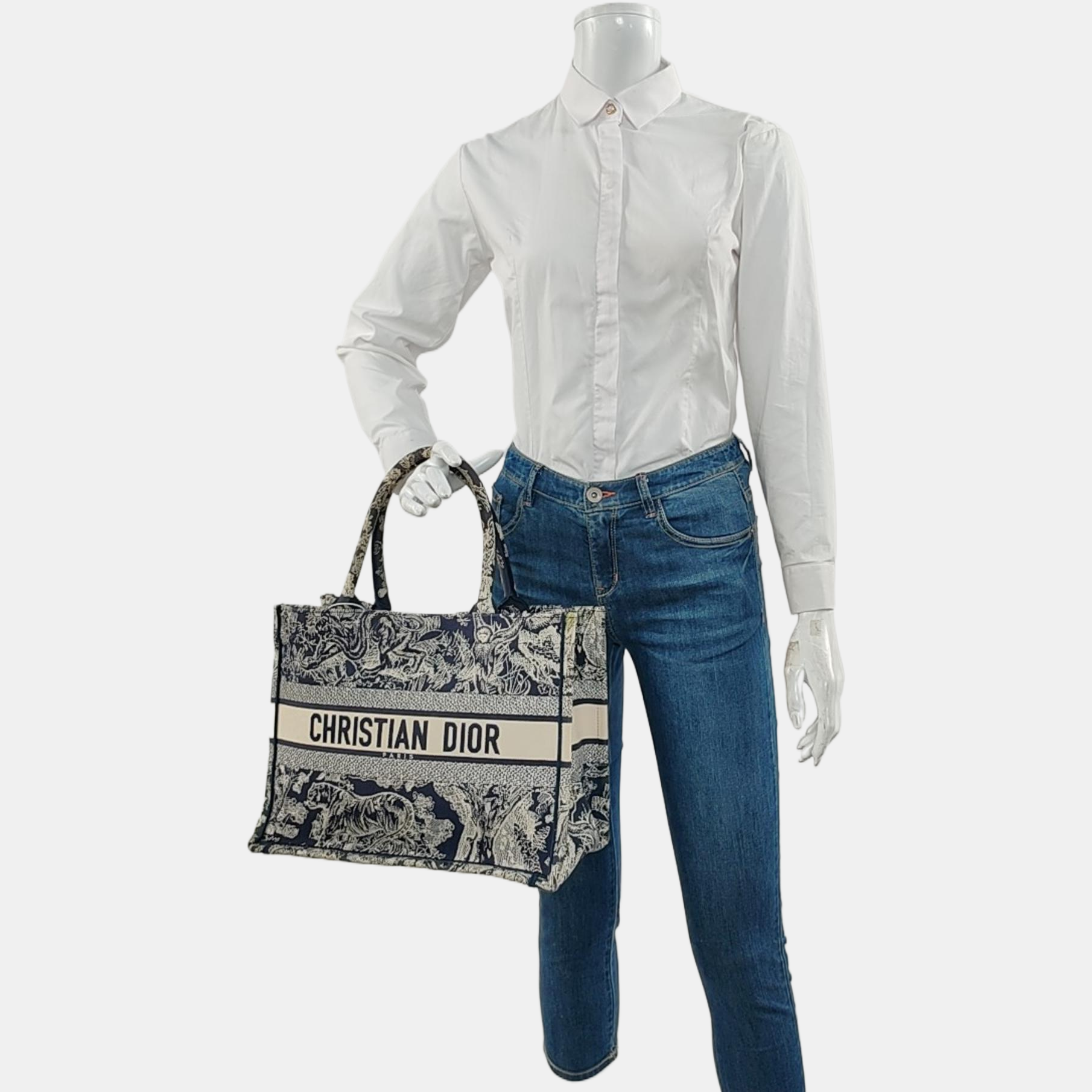 Book Tote Medium Fabric Blue