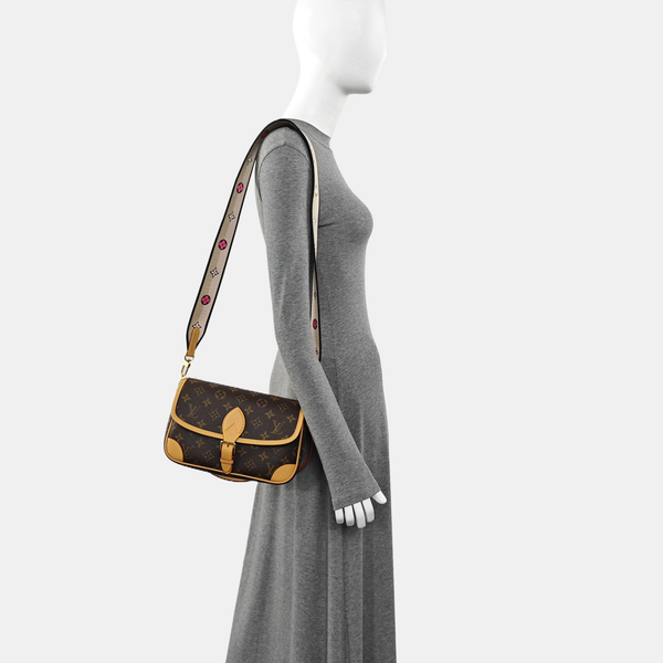 DIANE Monogram Coated Canvas Brown