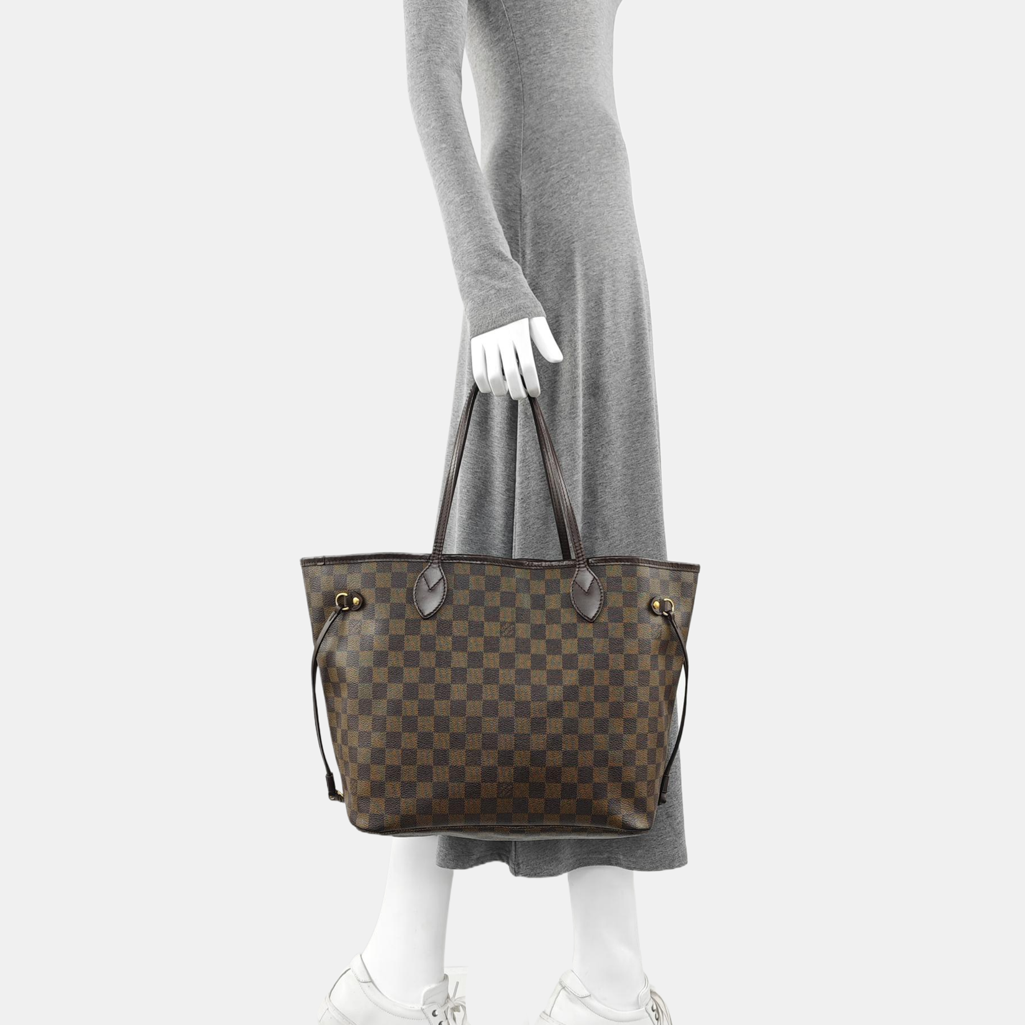 NEVERFULL MM Damier Ebene Coated Canvas Brown