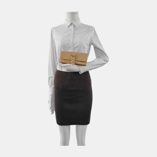Leather Wallet Beige