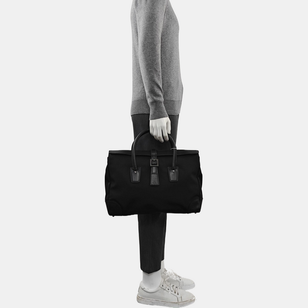 Canvas Top Handle Bag Black