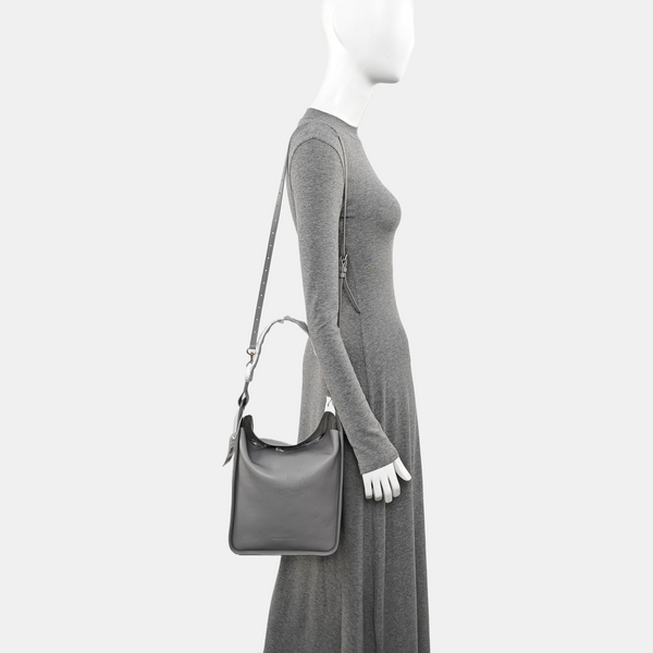 Calfskin Shoulder Bag Gray