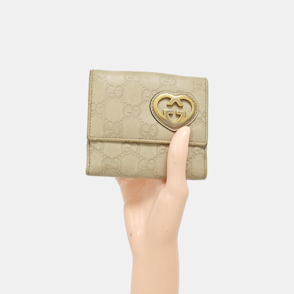 Lovely Monogram Calfskin Beige Wallet