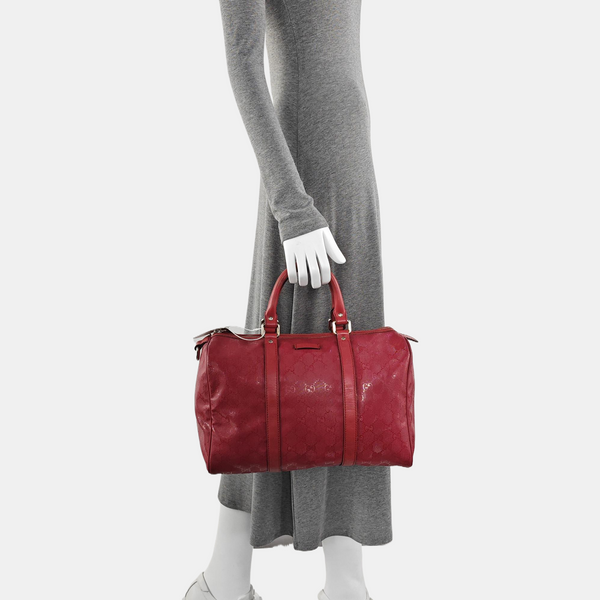 Boston Monogram Coated Canvas Red