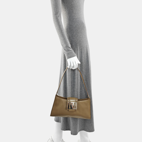 Calfskin Shoulder Bag Beige