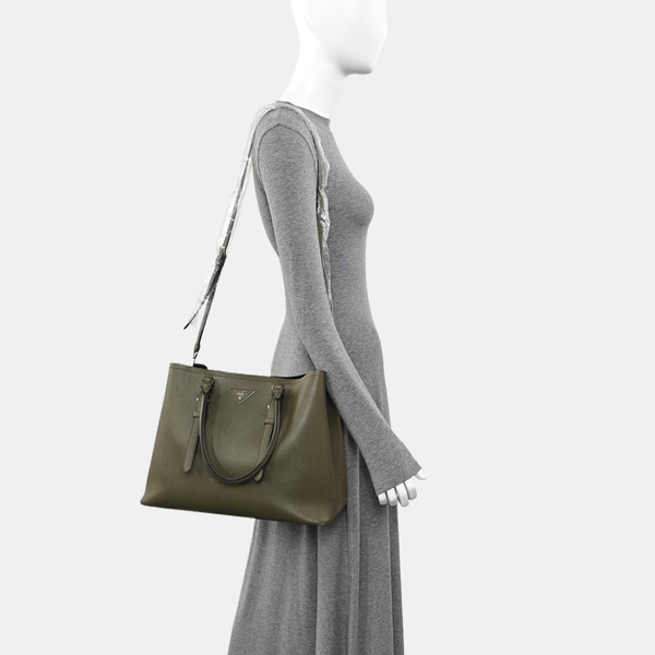 Saffiano Calfskin Tote Bag Green