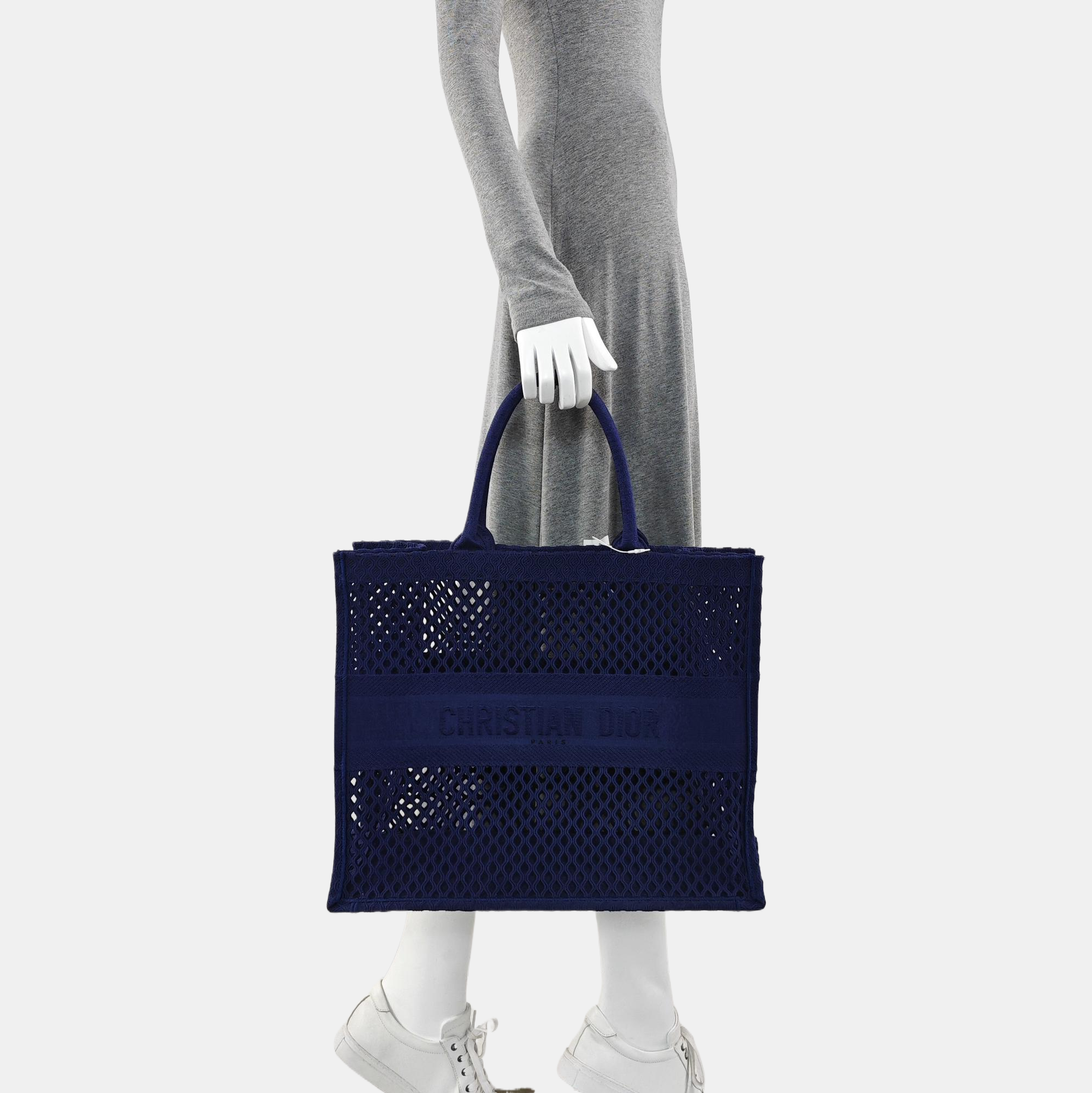 Authenticated pre-owned  Book Tote Large Fabric Blue - Tote Bag at Looply