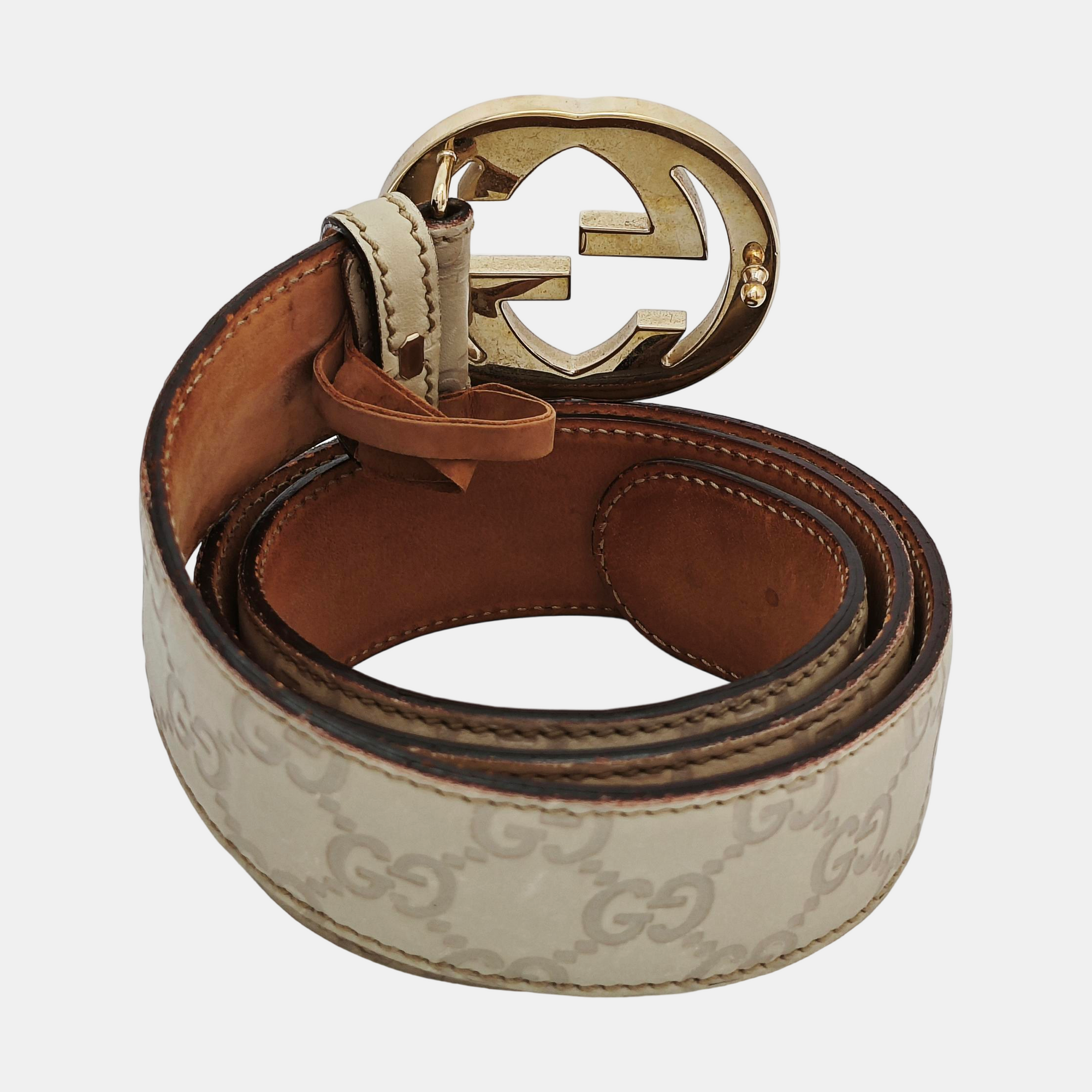 Leather Belt White