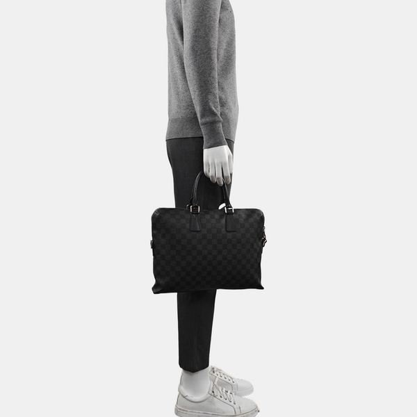 PORTE-DOCUMENTS Damier Graphite Coated Canvas Gray