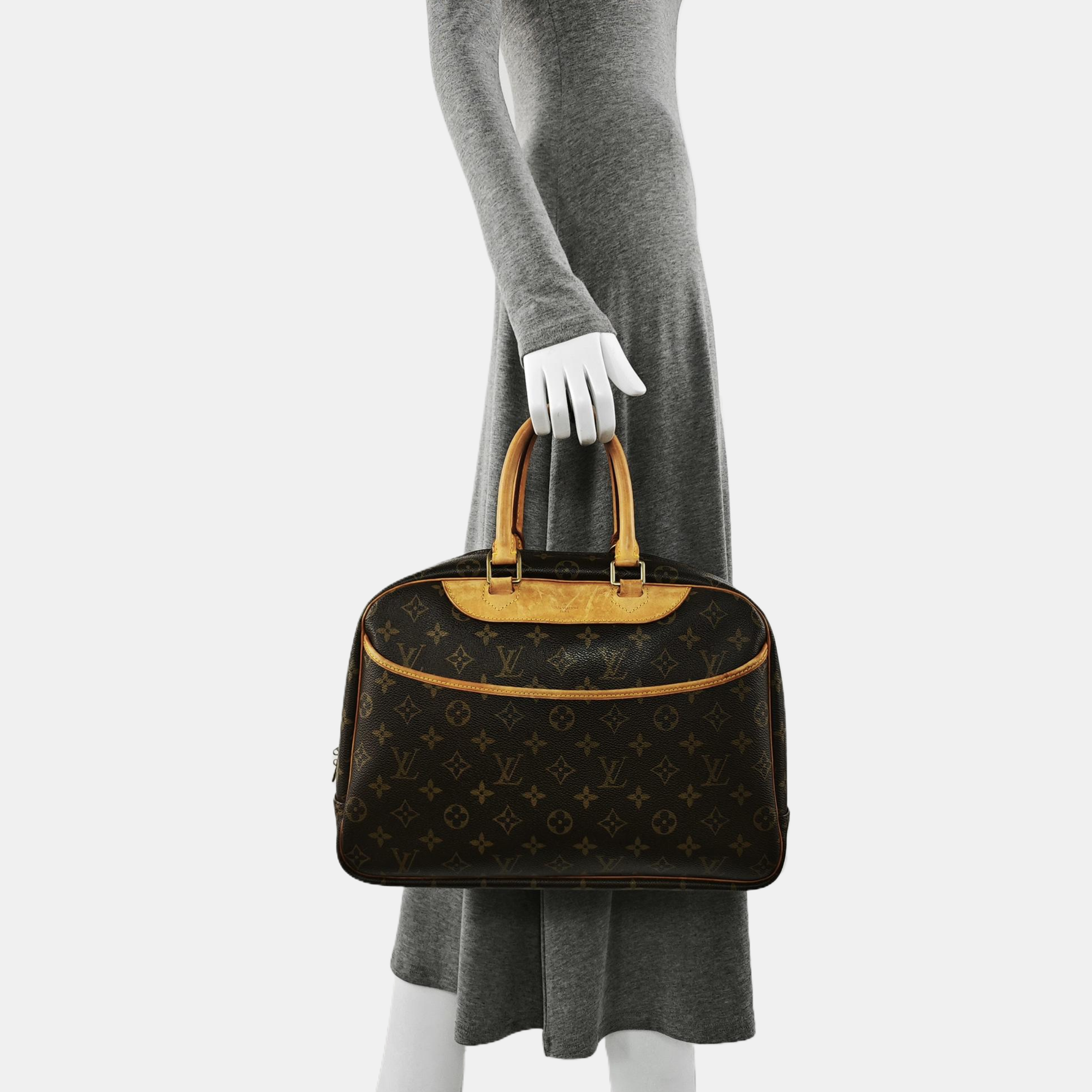 DEAUVILLE GM Monogram Coated Canvas Brown
