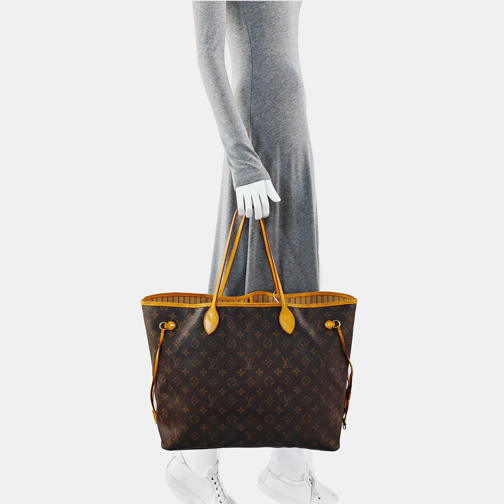 NEVERFULL GM Lona revestida Monogram Marrón