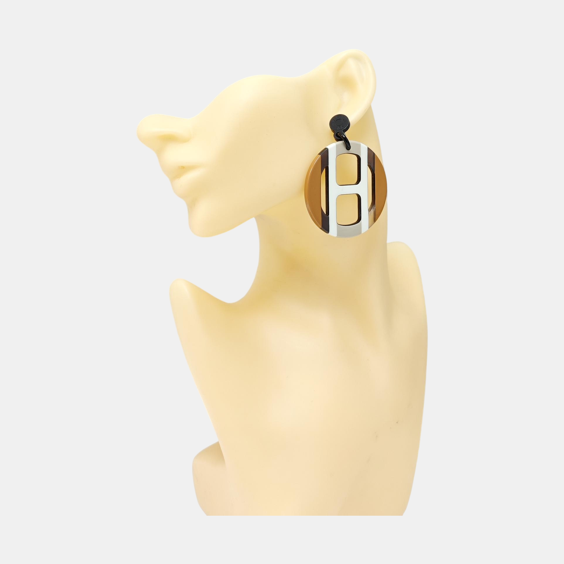Metal Brown Stud Earrings