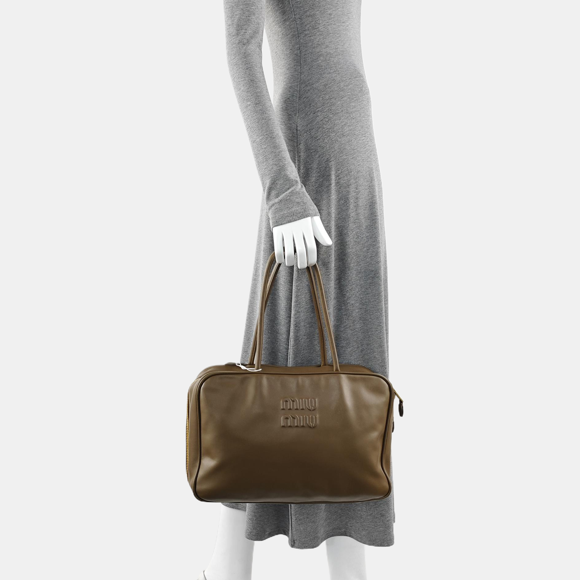 Beau Large Calfskin Gray