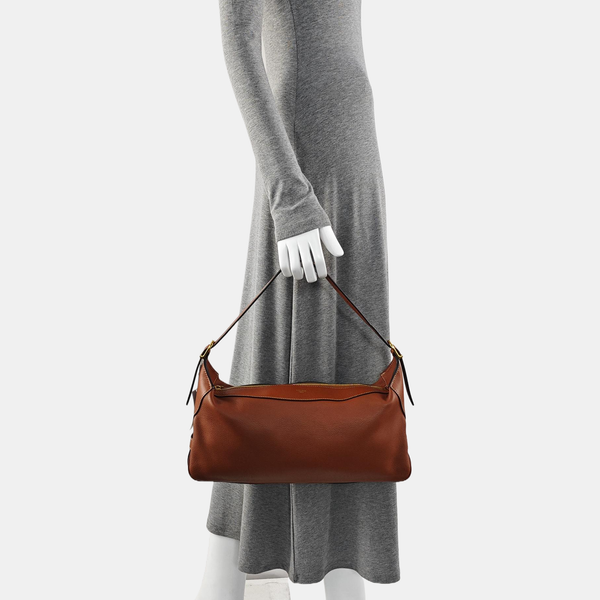 Calfskin Shoulder Bag Brown