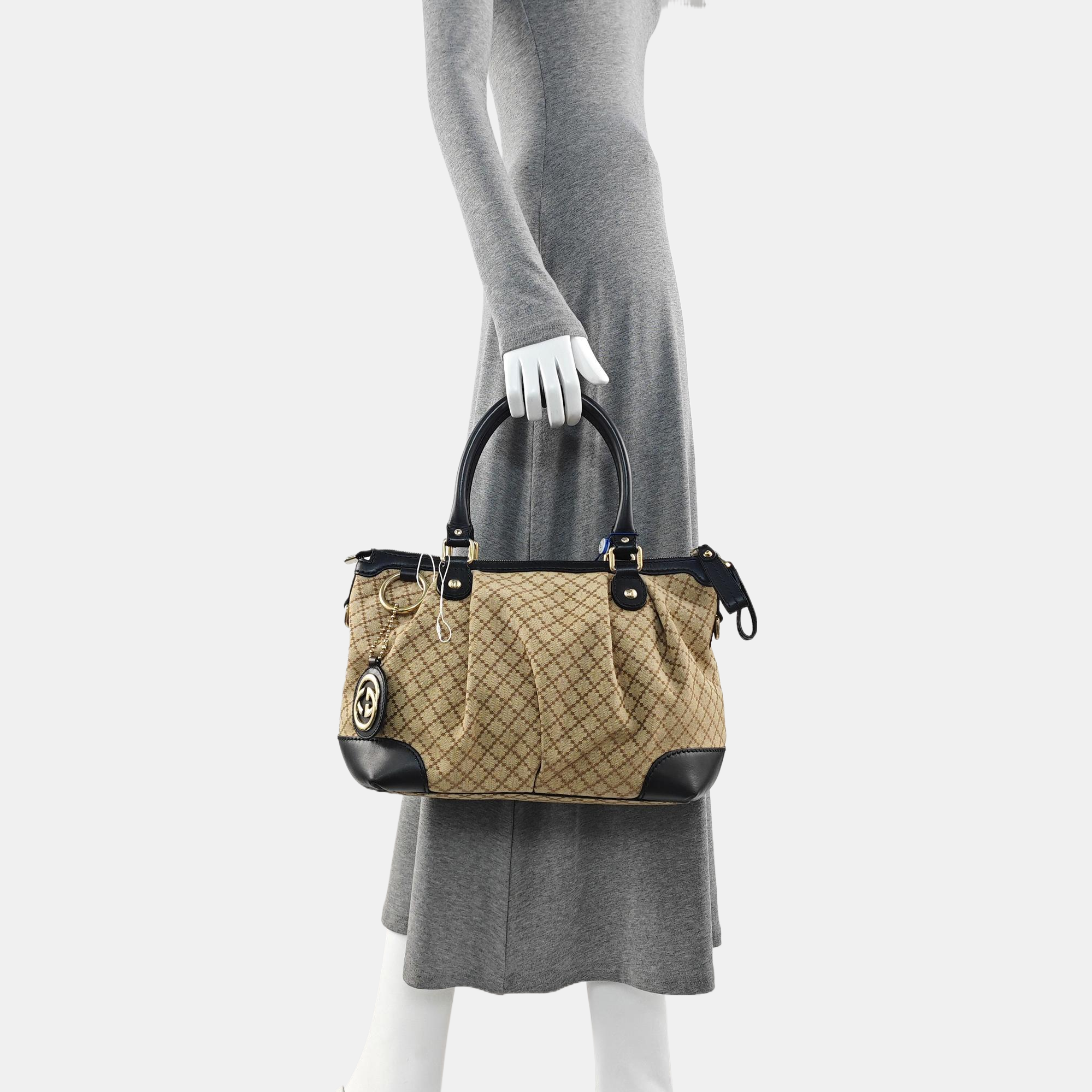 Sukey Monogram Canvas Beige