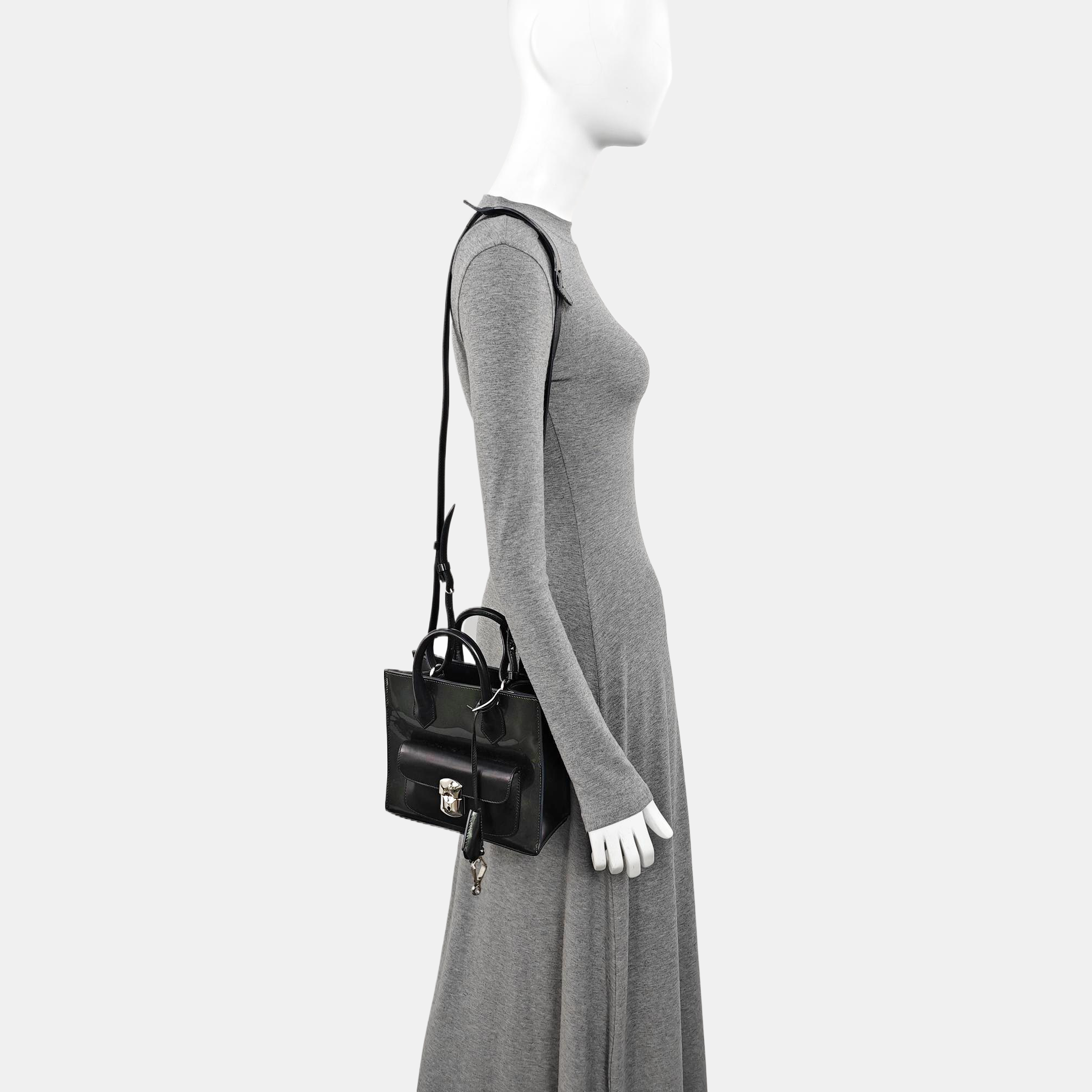 Padlock Work Patent Leather Green