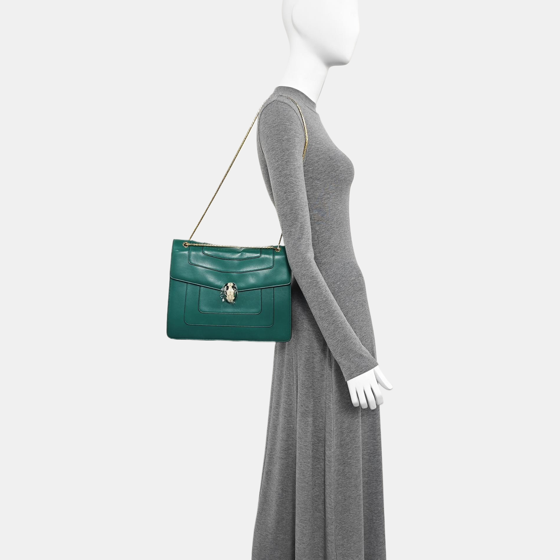 SERPENTI FOREVER Calfskin Green