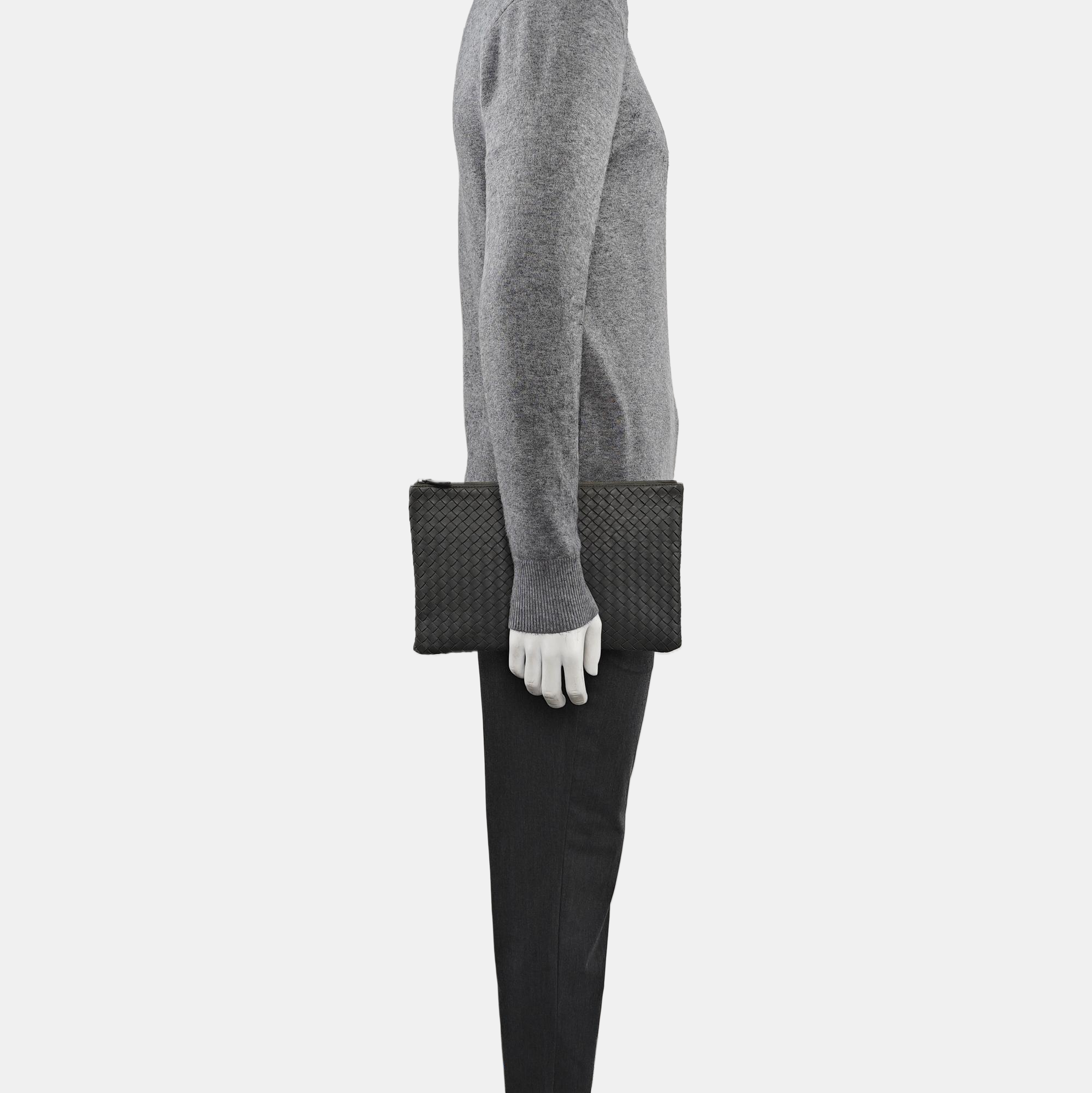 Lambskin Clutch Gray