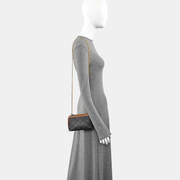 TRIOMPHE CANVAS Mini Coated Canvas Brown