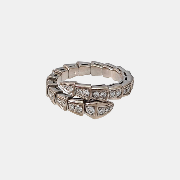 SERPENTI 18k White Gold Silver Ring EU 55