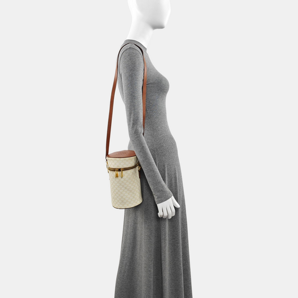 Coated Canvas Shoulder Bag White