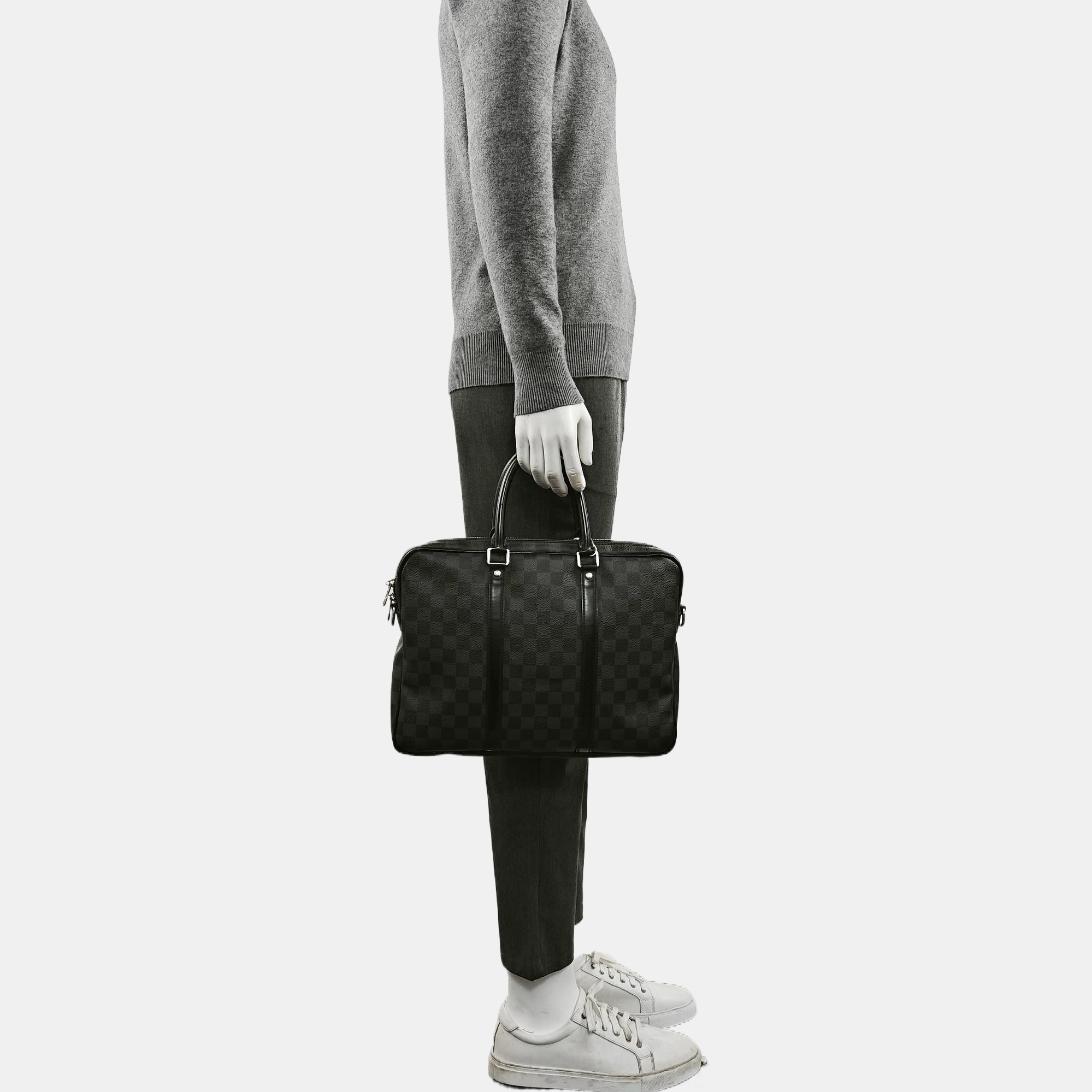 PORTE-DOCUMENTS PM Damier Graphite Coated Canvas Black