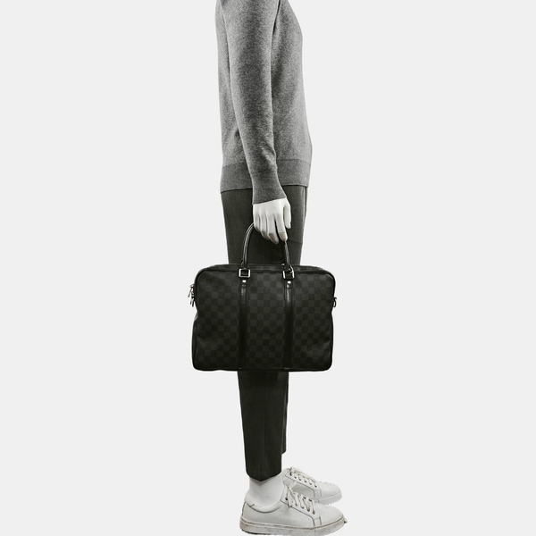 PORTE-DOCUMENTS PM Damier Graphite Coated Canvas Black