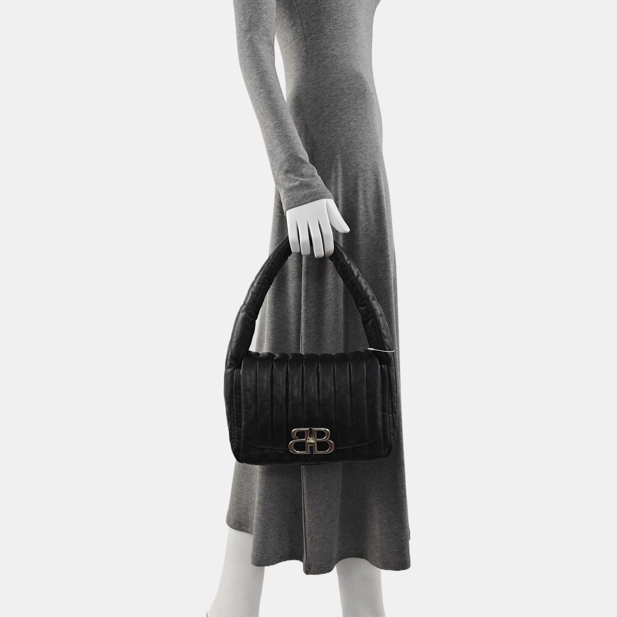 Monaco Small Quilted Calfskin Black