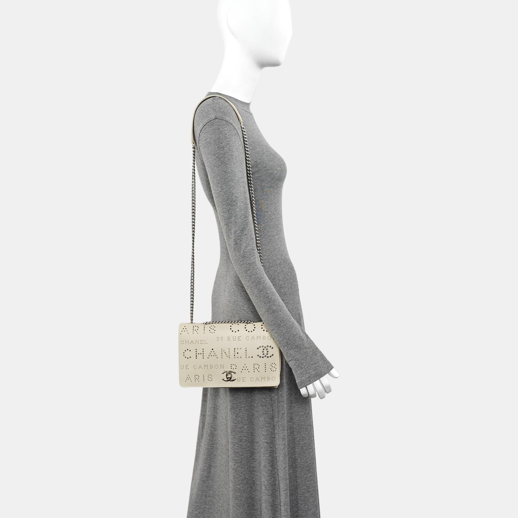 Calfskin Shoulder Bag White
