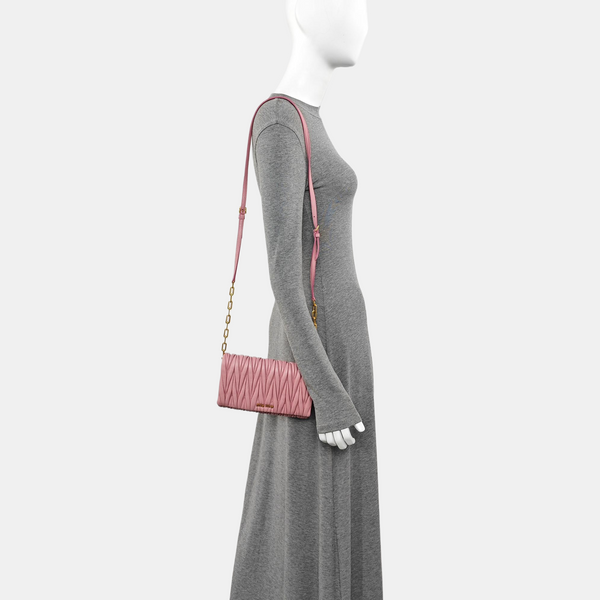 Quilted Lambskin Shoulder Bag Pink