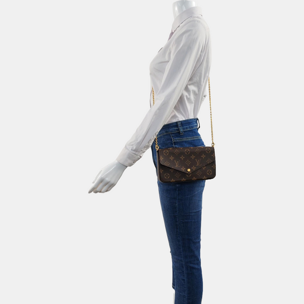FÉLICIE Monogram Coated Canvas Brown