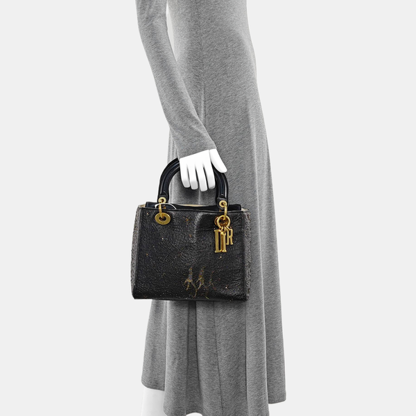 Lady Dior Medium Lambskin Black