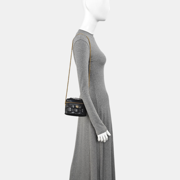 Monogram Calfskin Crossbody Bag Black