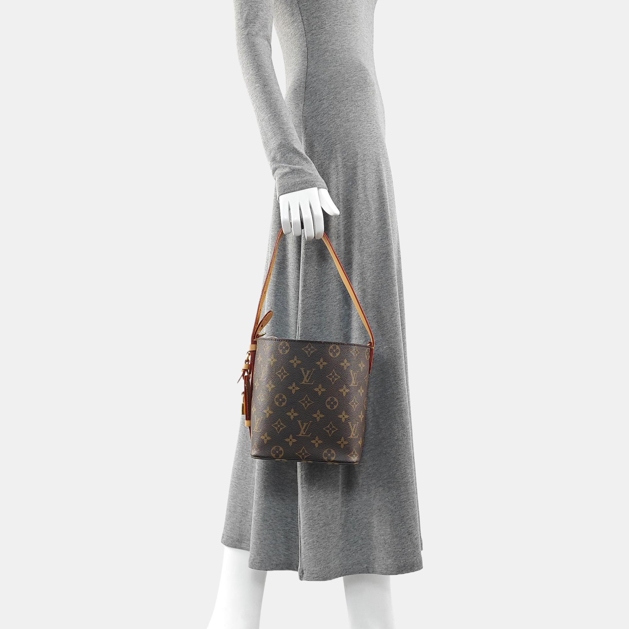 ALL IN BB Monogram Coated Canvas Brown