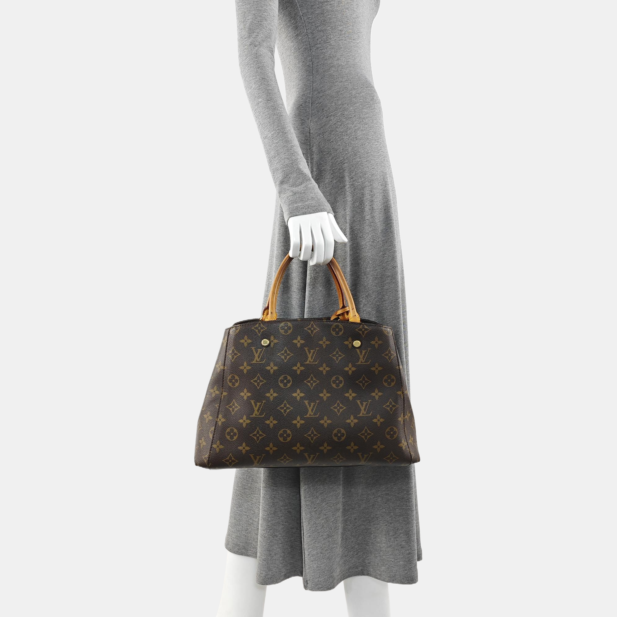 MONTAIGNE Monogram Coated Canvas Brown