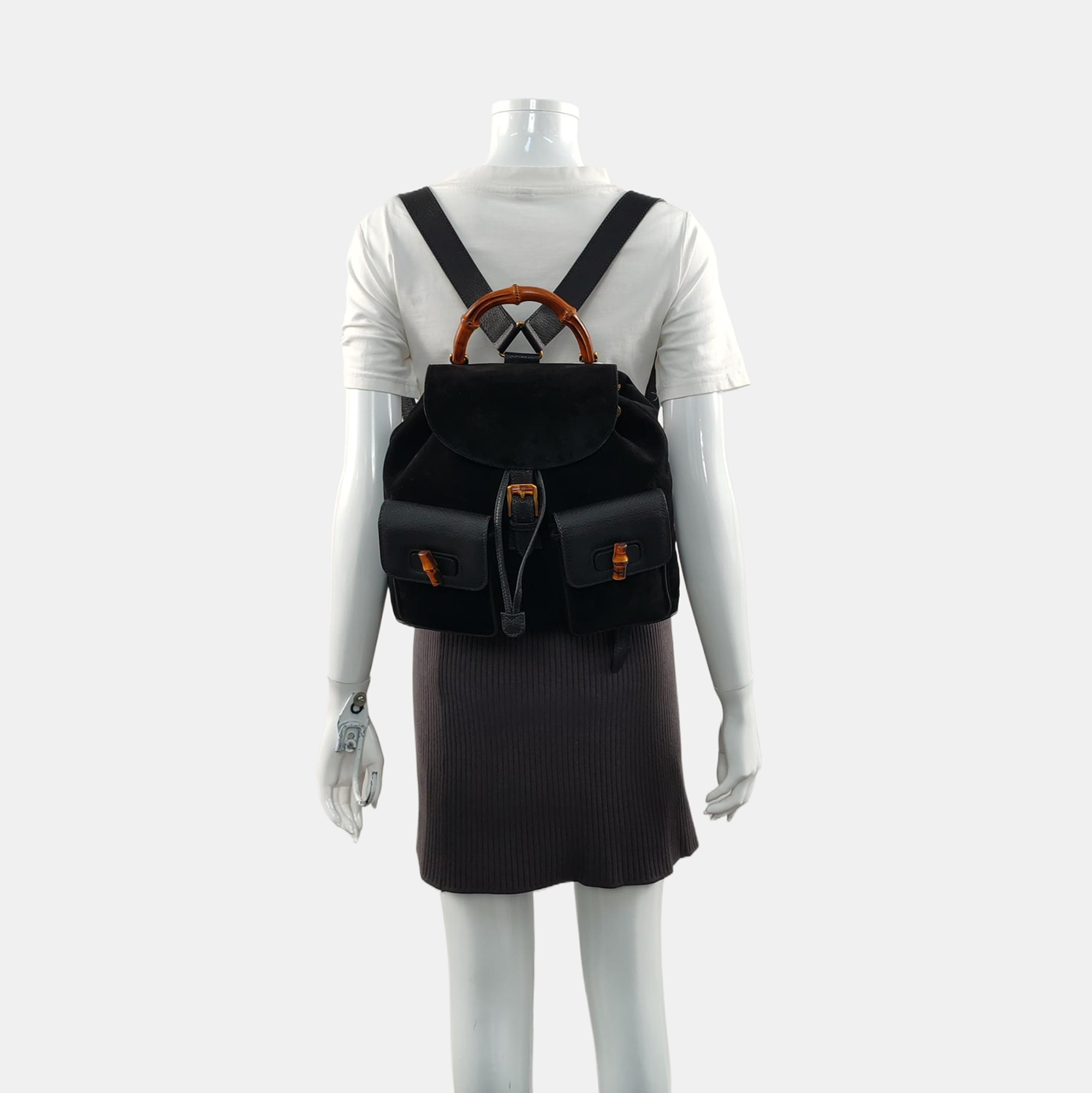 Authenticated pre-owned  Bamboo 1947 Suede Black - Backpack at Looply
