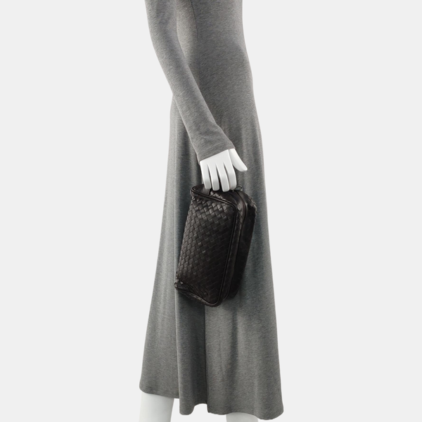 Calfskin Clutch Brown